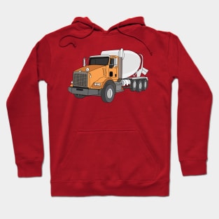 Concrete cement mixing truck cartoon illustration Hoodie